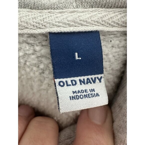 OLD NAVY California 1994 Womens Fleece Hoodie Sweatshirt Large Grey Kangaroo - Picture 5 of 8